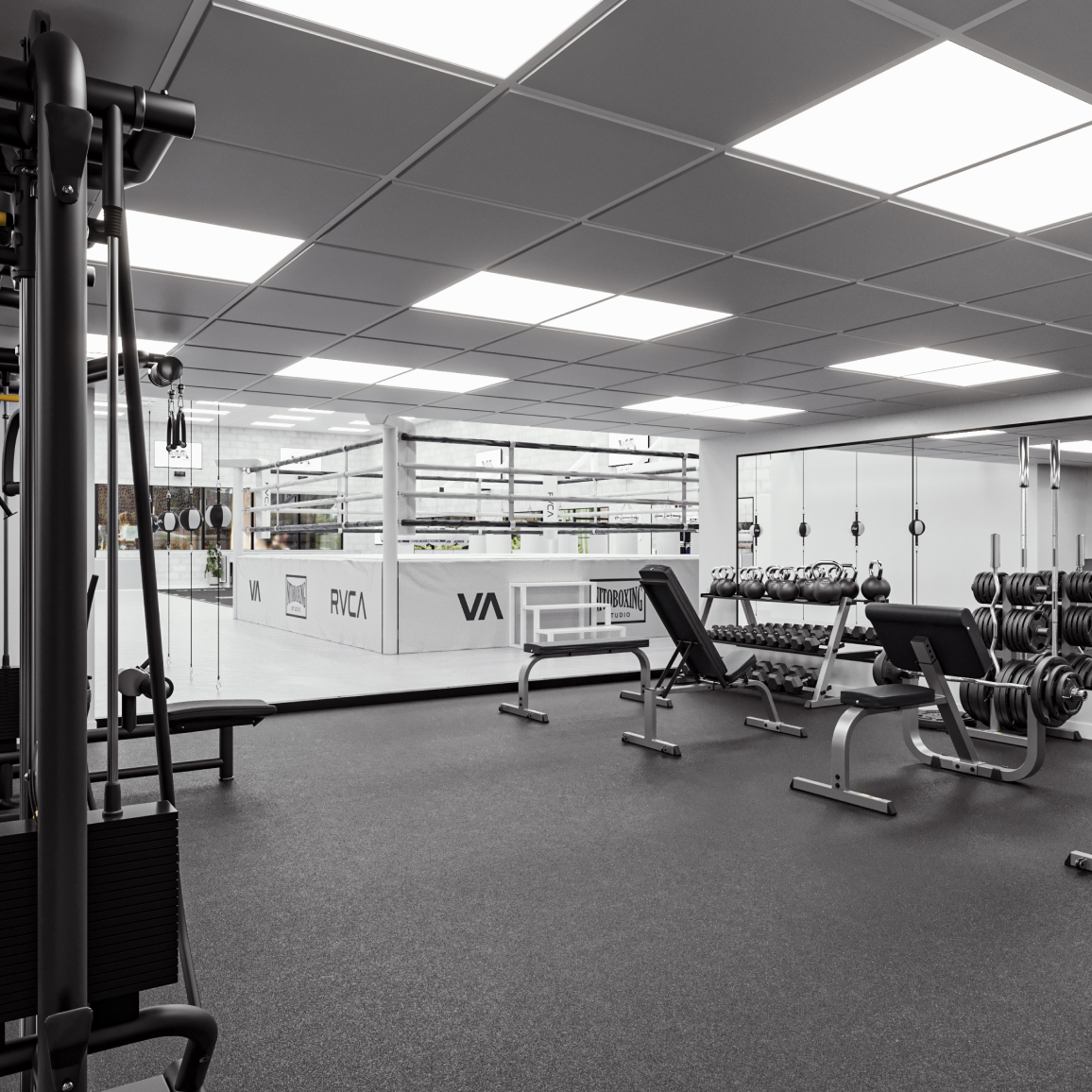 Weight Room Gym CGI Visualisation